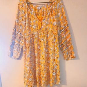 Yellow Floral dress (Boho)